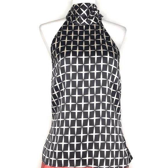 Laundry By Shelli Segal Tops - Laundry Shelli Segal Black Silk Halter Top A030643